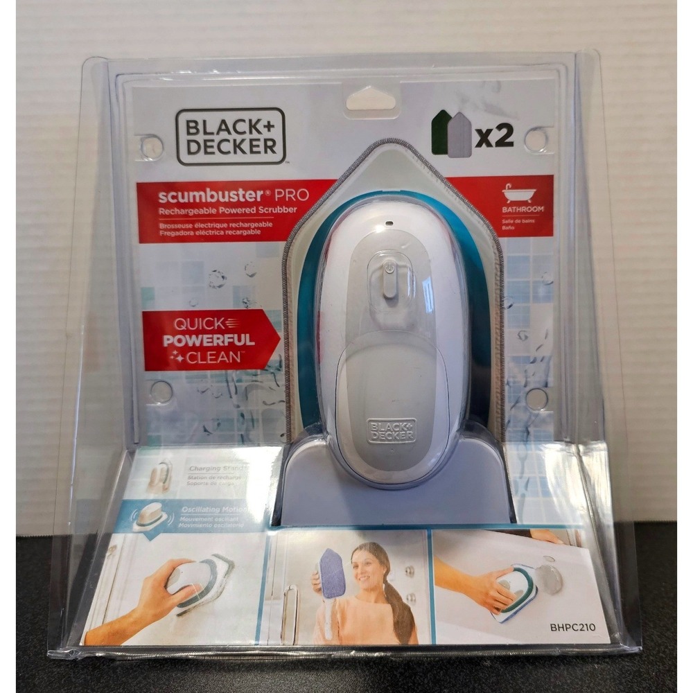 Black & Decker Scumbuster Pro Rechargeable Powered Scrubber BHPC210 Bathroom